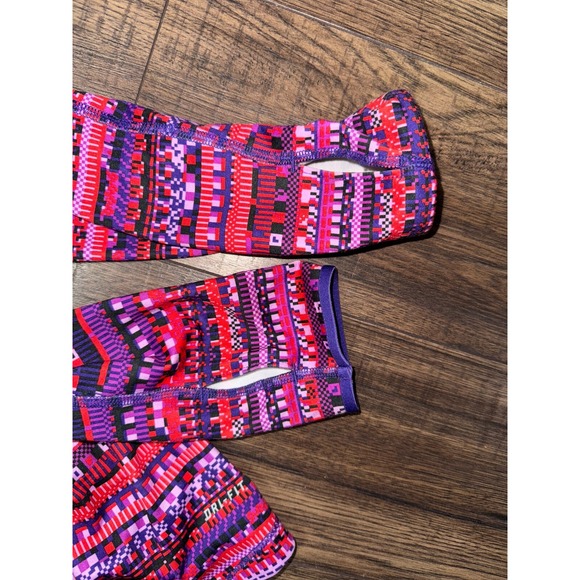 Nike Pro Dri Fit Hyperwarm 8 Bit 1/2 Zip Tribal Fair Isle Women's Size Medium - Picture 3 of 7